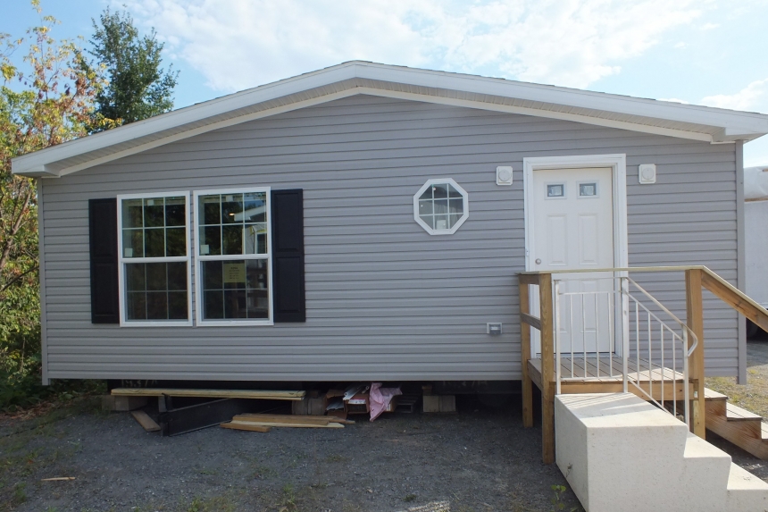 Double wide home 5225-508 exterior Photo Of Double Wide Home 5225-508 Gray Exterior Rear