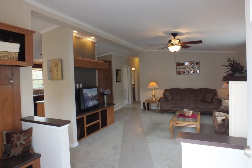 Double wide home 5225-508 living area Photo Of Double Wide Home 5225-508 Furnished Living Area With Ceiling Fan