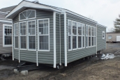 The Park Model 7 manufactured home exterior A Photo Of Park Model 8 Manufactured Home Gray Rear Exterior