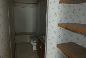 Double wide 2000 Dutch closet Photo Of Double Wide Home 2000 Dutch Closet With Wood Shelves Looking Into Bathroom