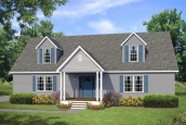 Modular Cape LE-140 exterior Rendering Of Modular Cape Le-140 Brown Exterior