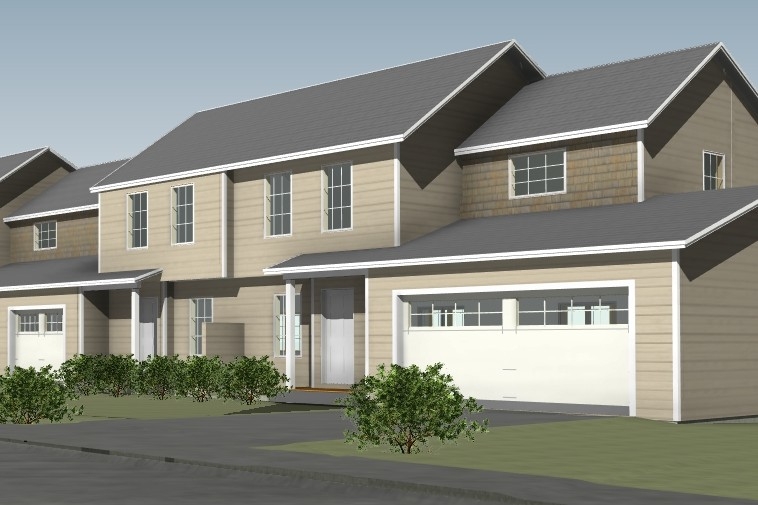 Mansfield Lane Townhouses in Berlin Vermont Rendering Of Mansfield Lane Townhouses In Berlin Vermont Tan Exterior At Angled View
