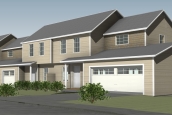 Mansfield Lane Townhouses in Berlin Vermont Rendering Of Mansfield Lane Townhouses In Berlin Vermont Tan Exterior At Angled View