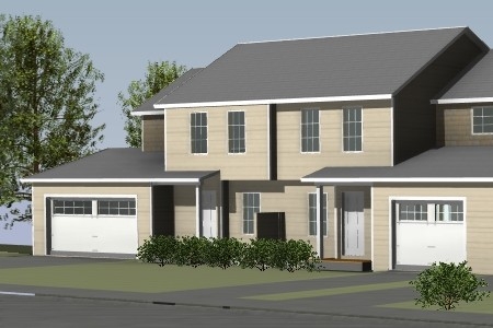 Mansfield Lane Townhouses in Berlin Vermont Rendering Of Mansfield Lane Townhouses In Berlin Vermont Tan Exterior With Garage