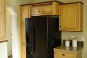 Double Wide home 5228-405-1 refrigerator Photo Of Double Wide Home 5228-405-1 Black Refrigerator And Wood Cabinets