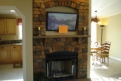 Double Wide home 5228-405-1 fireplace Photo Of Double Wide Home 5228-405-1 Fireplace With View Into Bright Dining Area And Kitchen