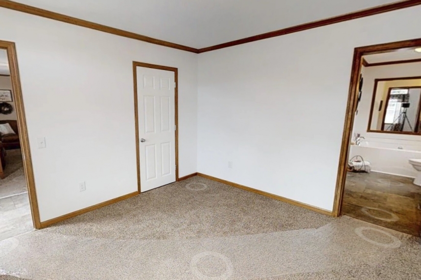 Modular home ranch 52J738-JM bedroom with doors Photo Of Modular Home Ranch 52J738-Jm Room With Access To Living Area And Bathroom