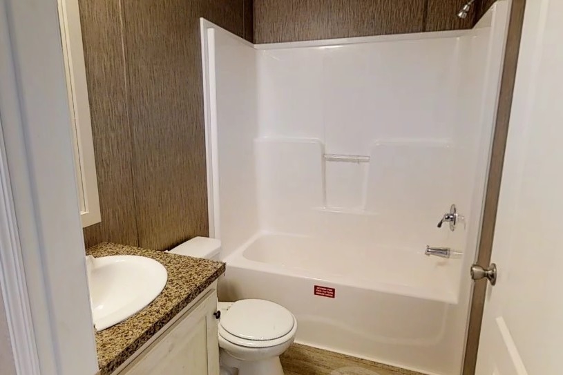 Single wide home 8016-721 bathroom Photo Of Single Wide Home 8016-721 Bathroom With Shower And Toilet